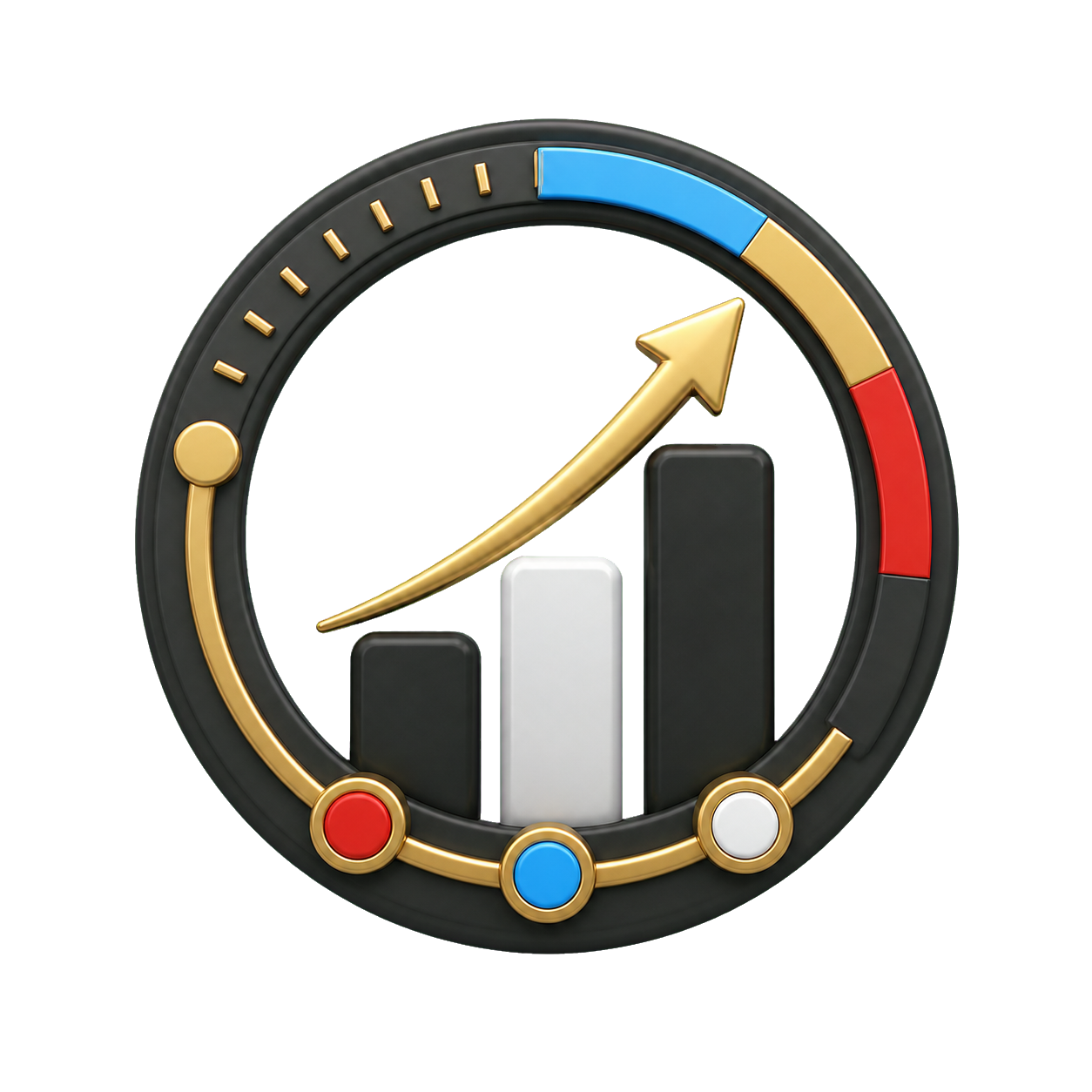 Progress dashboard with rising results