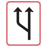 Information Sign I2 showing an additional lane ahead
